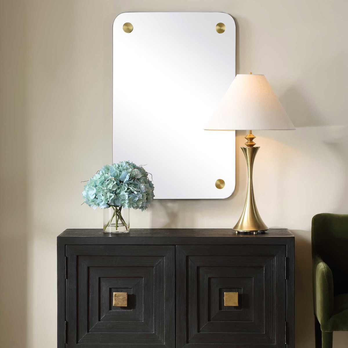 Hamrick Frameless Mirror, by Uttermost, 2' width x 3' height x 1" depth View 2