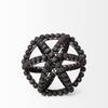 Earnhardt I Small 9L x 9W Black Wooden Beaded Orb, Decorative Object by Mercana, 8.66" length x 8.66" width x 8.86" height thumbnail 5