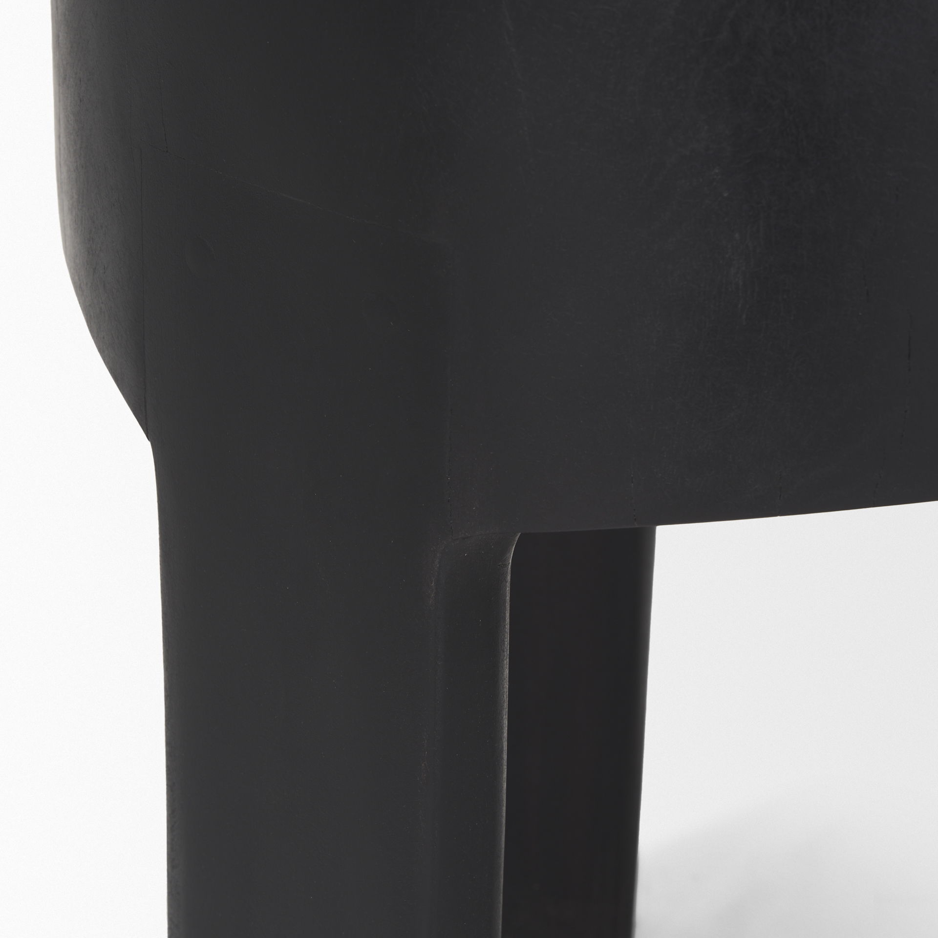 Riya Solid Black Wooden Stool large image 