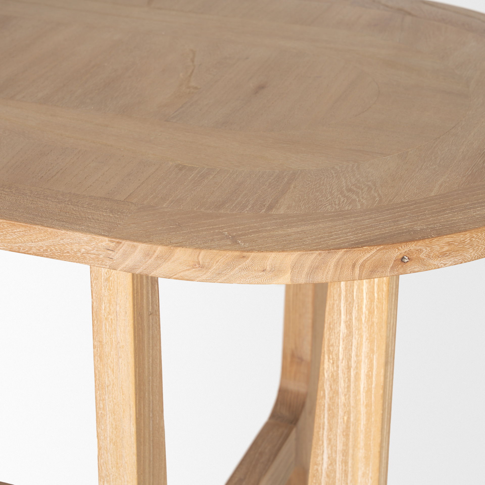 Taylin Light Brown Solid Wood Desk, by Mercana, 59.8" length x 25.6" width x 30" height View 9