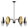 Warwick 6 Light Matte Black Chandelier, Pendant by Uttermost, 19" height x 41.5" diameter thumbnail 5