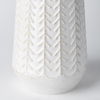 Gemma II Metal Glossy White Chevron Vase thumbnail 4