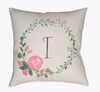 Initials II Accent Pillow, Decorative Pillow by Surya, 18" length x 18" width thumbnail