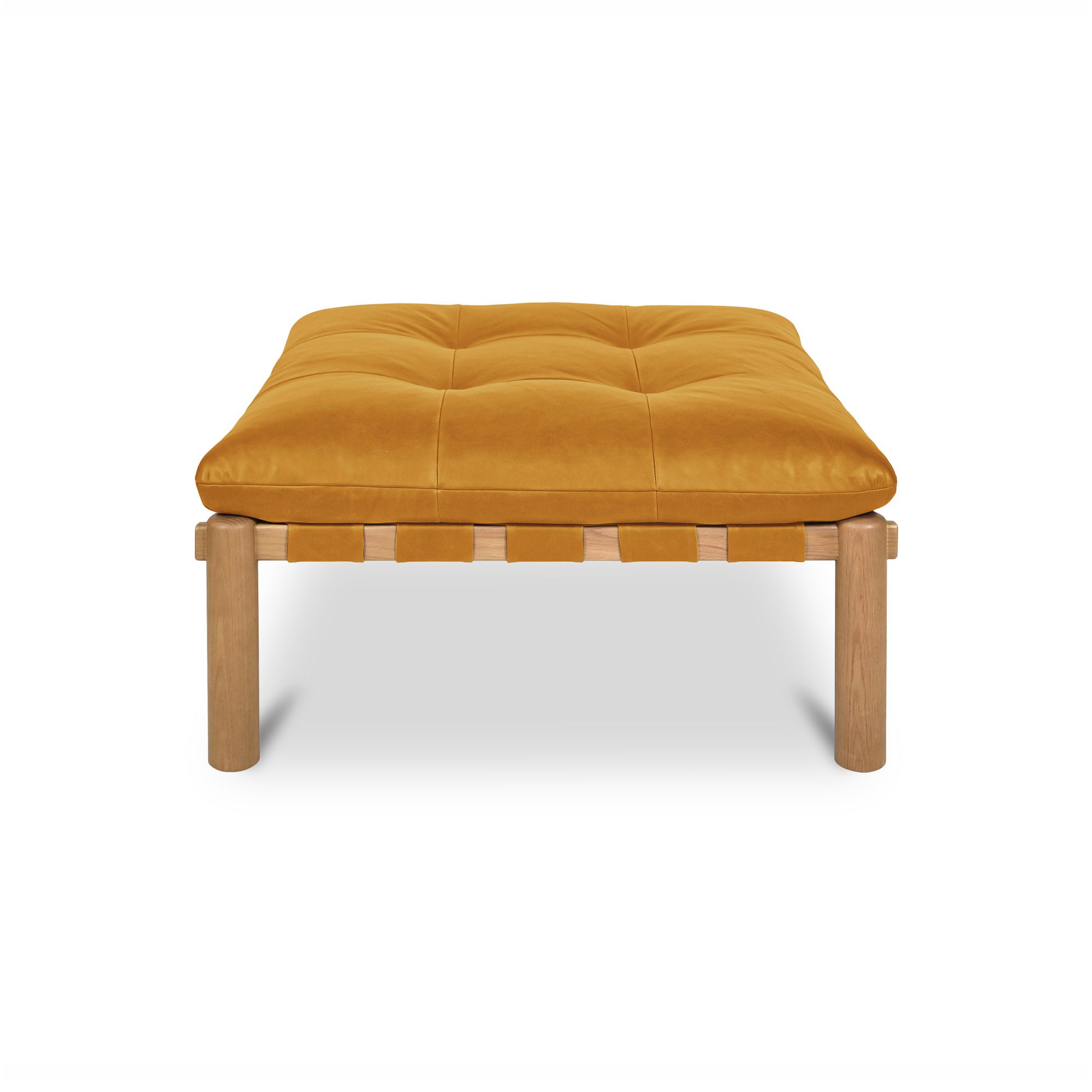Costello Ottoman Tan, by Moe's Home, 37" width x 18" height x 37" depth View 1