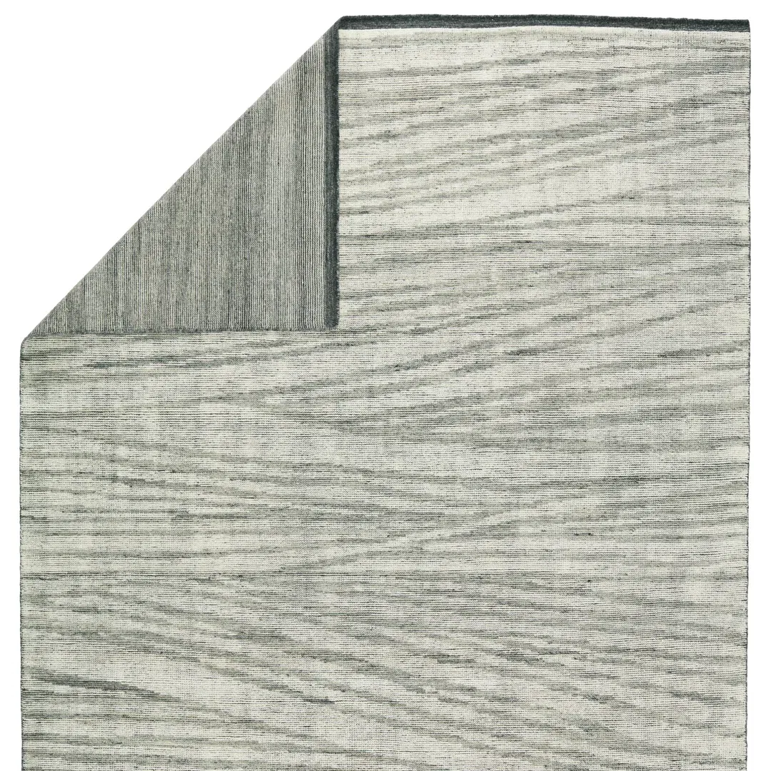 Rize Abstract Hand Knotted Wool Ivory/Gray/Green Area Rug large image 