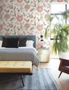 Dahlia Blooms Off White & Pink Wallpaper thumbnail 2