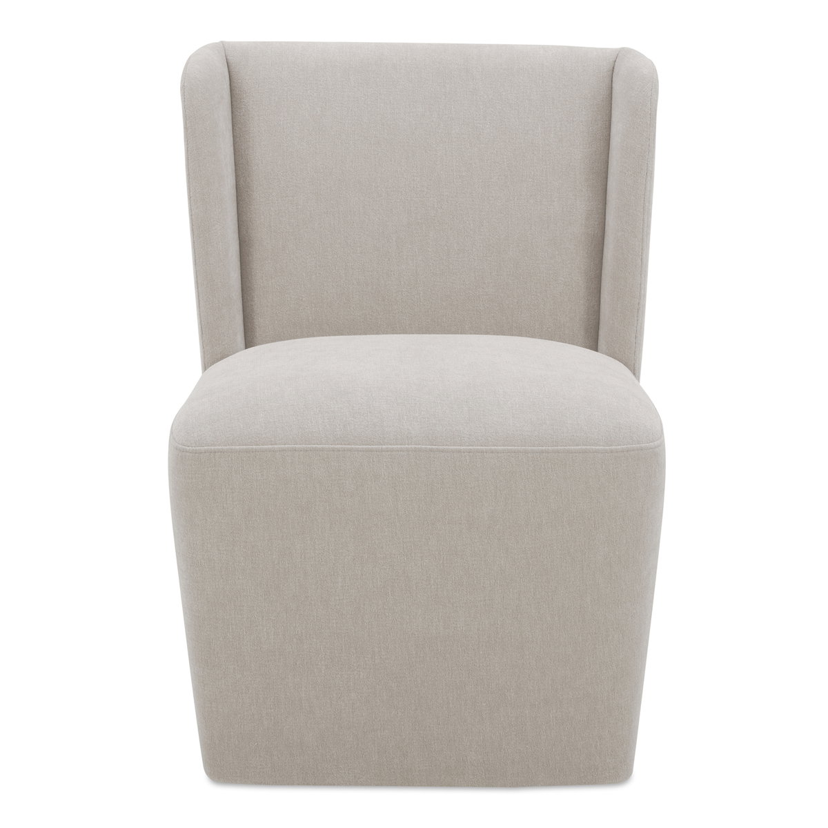 Cormac Rolling Dining Chair Warm Sand, by Moe's Home, 24" width x 33" height x 26" depth View 1