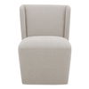 Cormac Rolling Dining Chair Warm Sand, by Moe's Home, 24" width x 33" height x 26" depth thumbnail 1