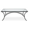 Alayna Black Metal & Glass Coffee Table thumbnail 0