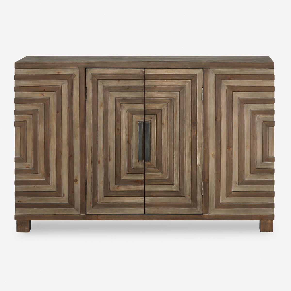 Layton Geometric Console Cabinet, Furniture by Uttermost, 48.5" width x 33" height x 12.5" depth View 1
