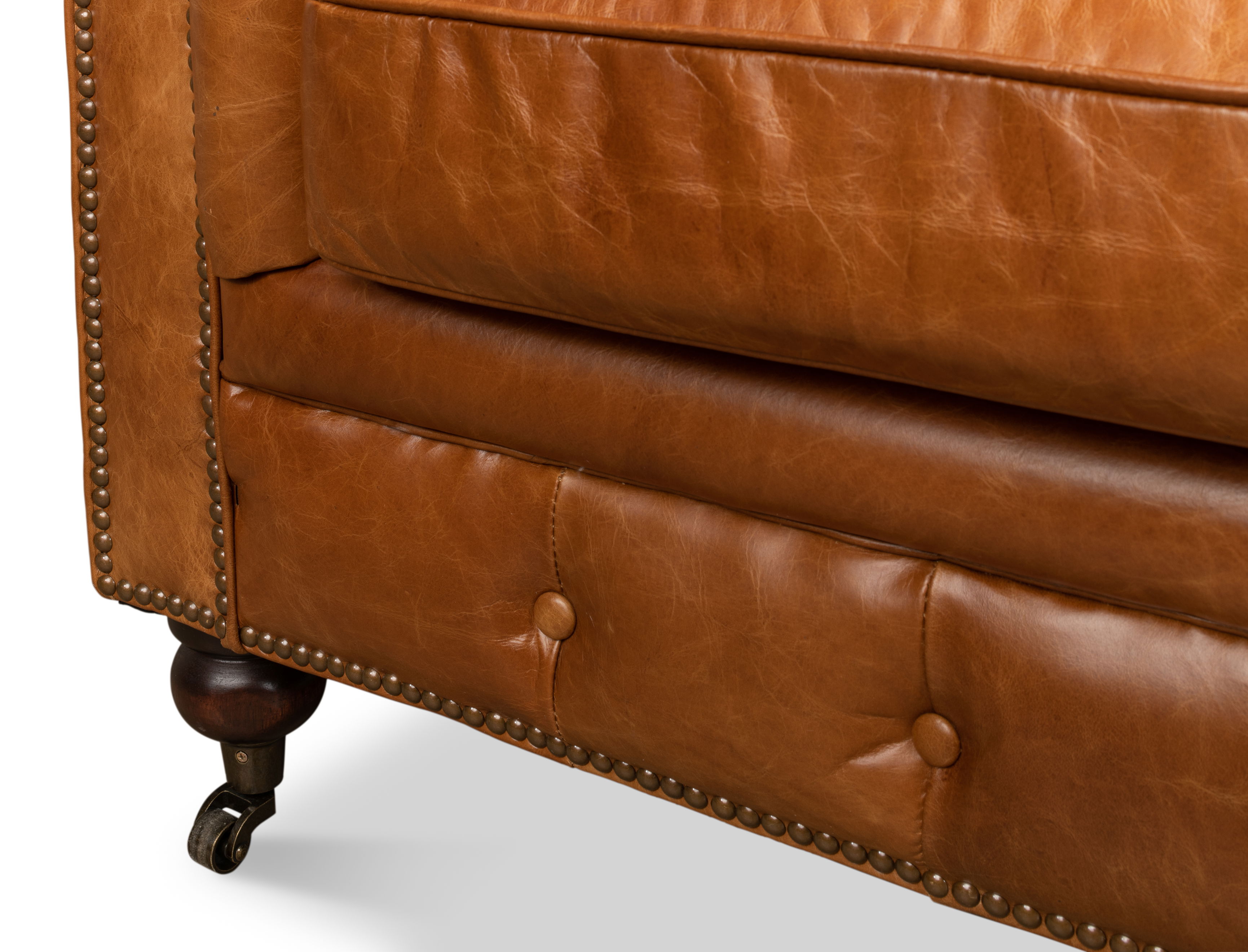Tufted English Club Sofa, Cuba Brown large image 