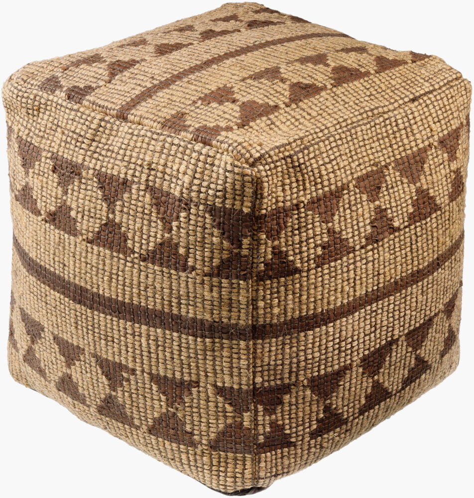 Twareg Pouf, Ottoman by Surya, 18" width x 18" height