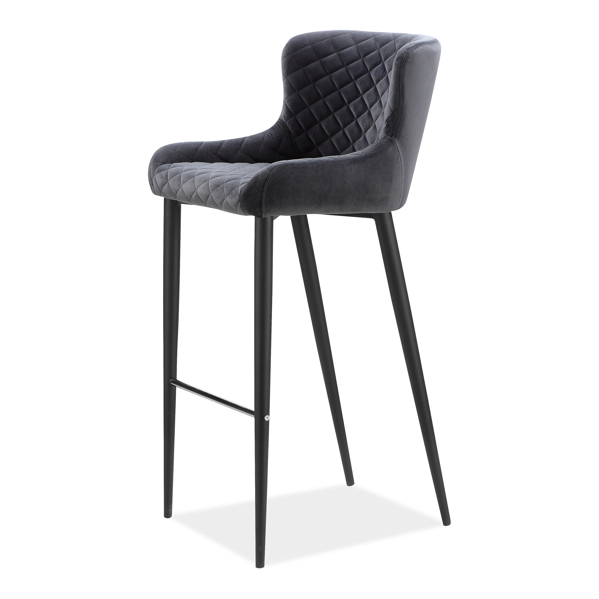 Etta Counter Stool Dark Grey, Counter & Bar Stool by Moe's Home, 18" width x 36.75" height x 21.5" depth View 4