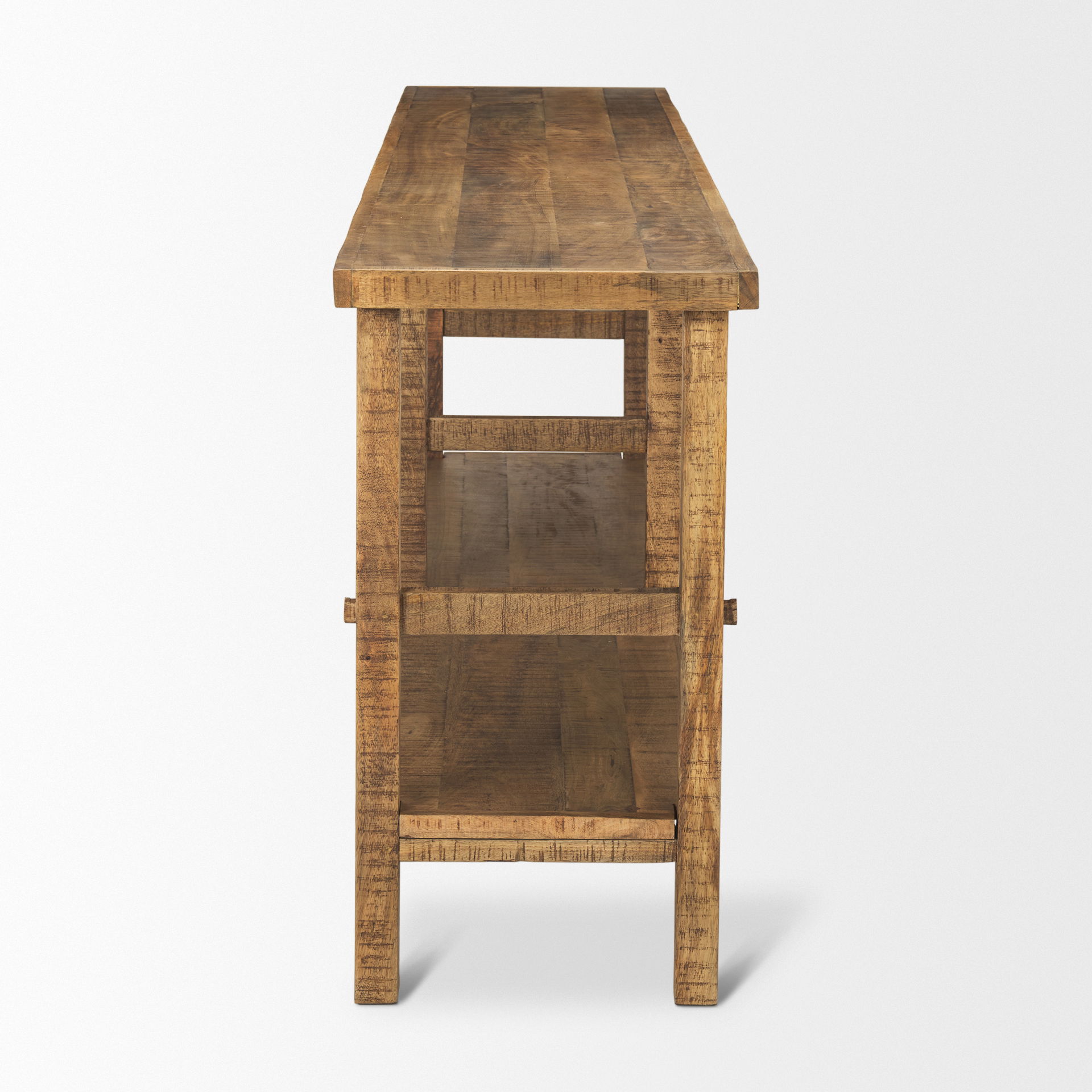 Rosie Large Brown Wood Console Table large image 