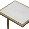 Elevate White Marble Drink Table, Side & End Table by Uttermost, 10" width x 20" height x 8" depth thumbnail 7
