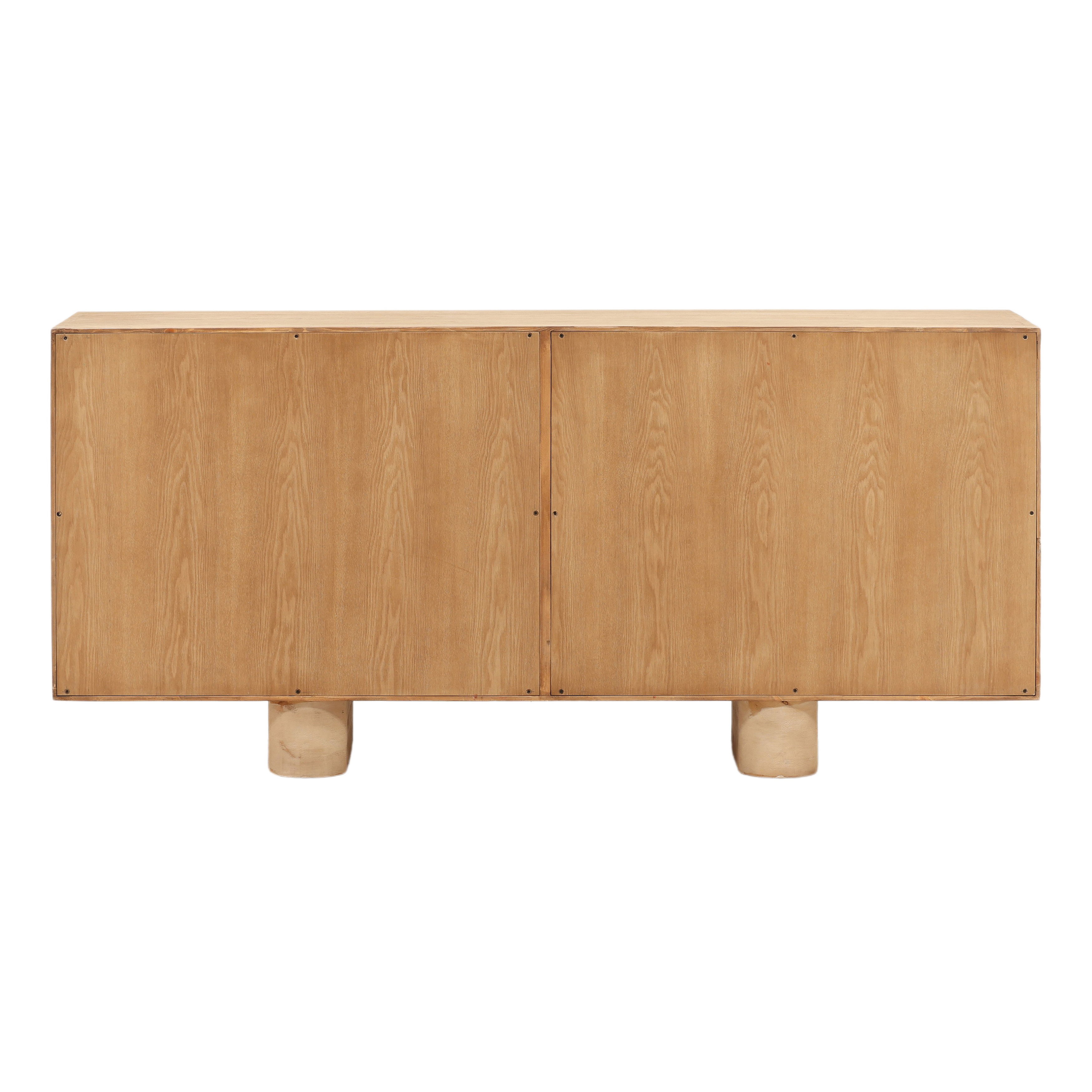 Thalia Sideboard Light Natural 73', Sideboards & Buffet by Dovetail, 73" width x 33.5" height x 18.25" depth View 4