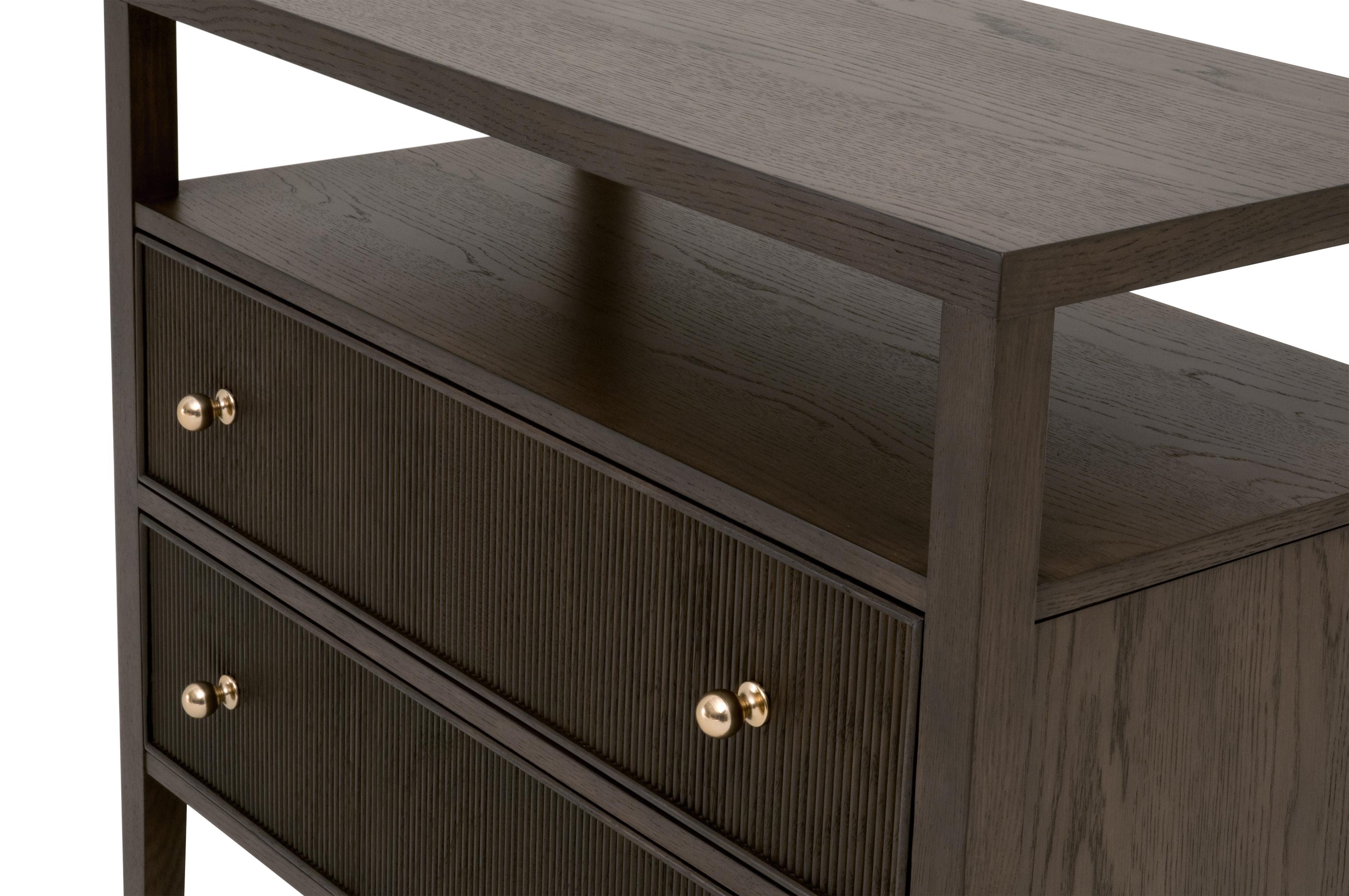Highland Open Shelf 2-Drawer Nightstand large image 