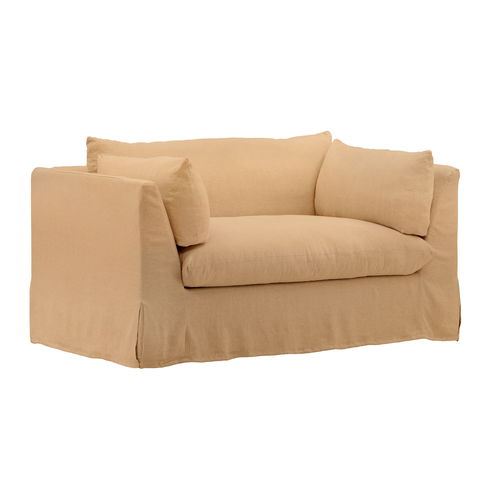 Otis Chair and a half Slipcover Wheat