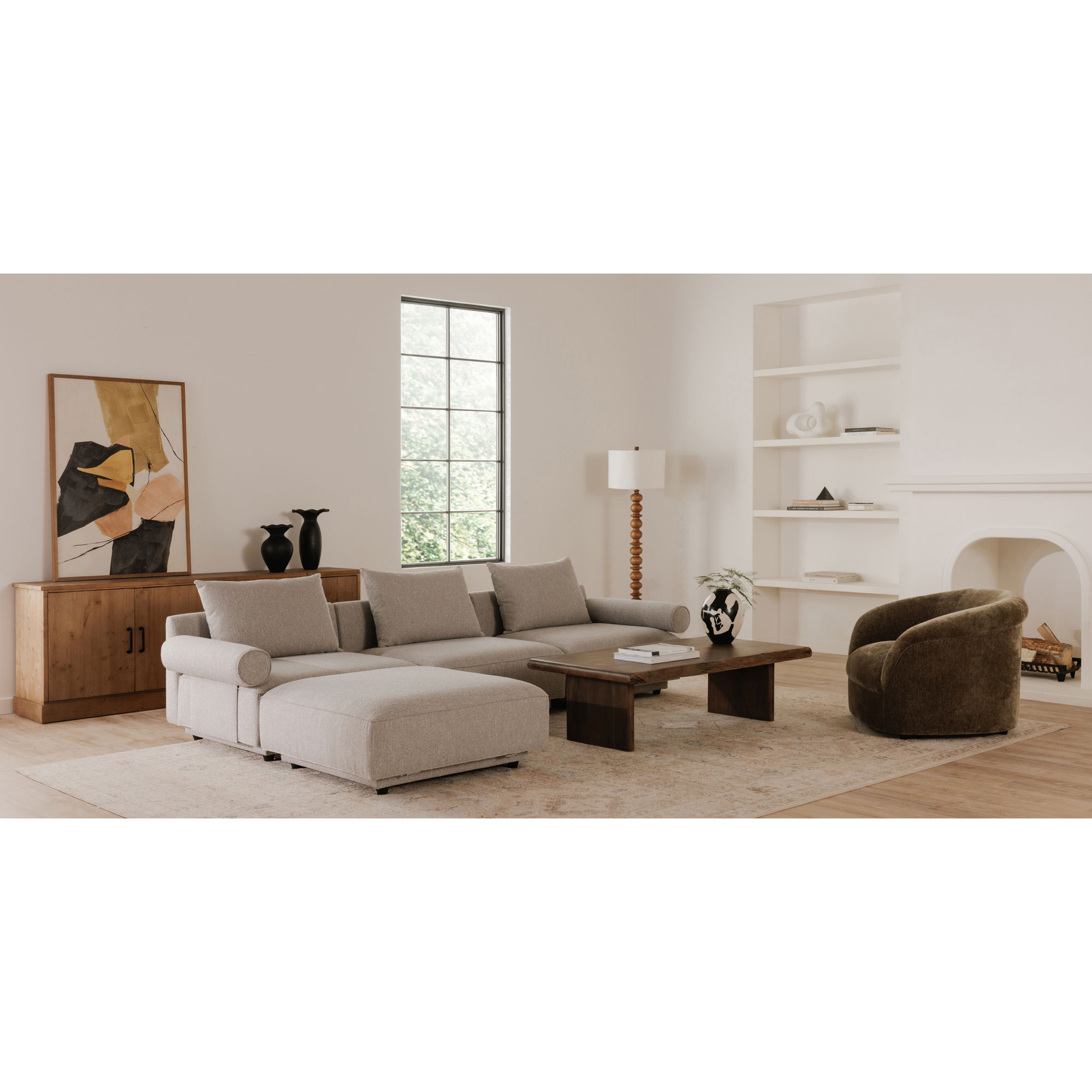 Rosello Lounge Modular Sectional Light Grey large image 
