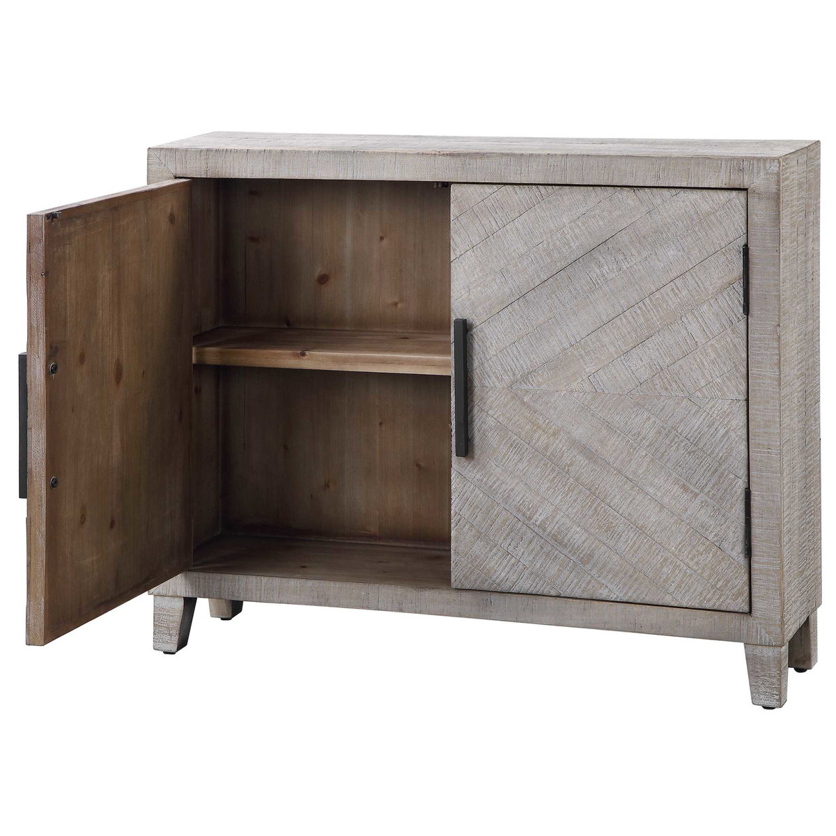 Adalind White Washed Accent Cabinet, Cabinets & Chest by Uttermost, 40" width x 31.75" height x 11" depth View 7