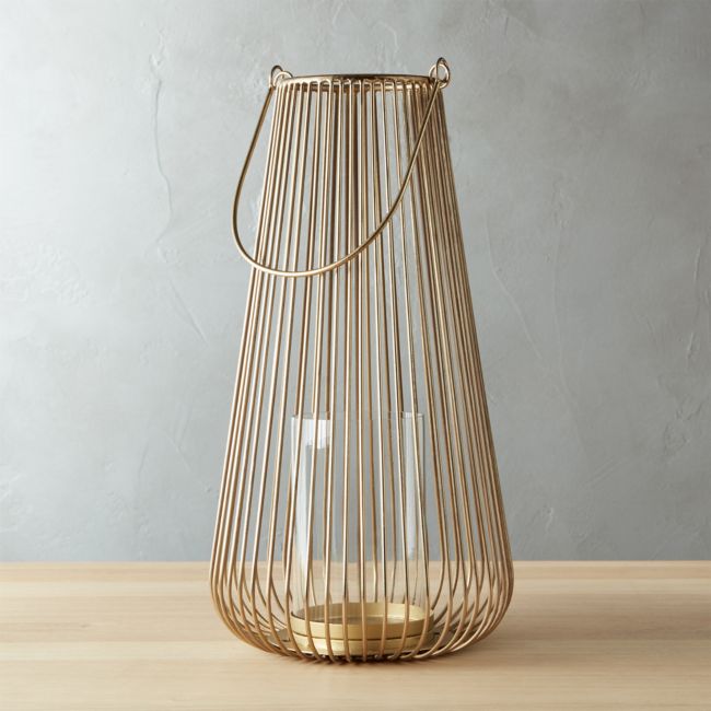 Online Designer Living Room Swoon Small Brass Hurricane