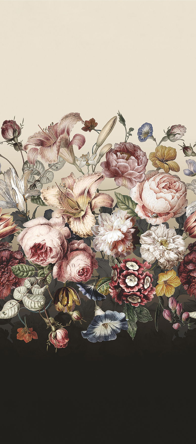 Rachel Rose Taupe Wall Mural large image 