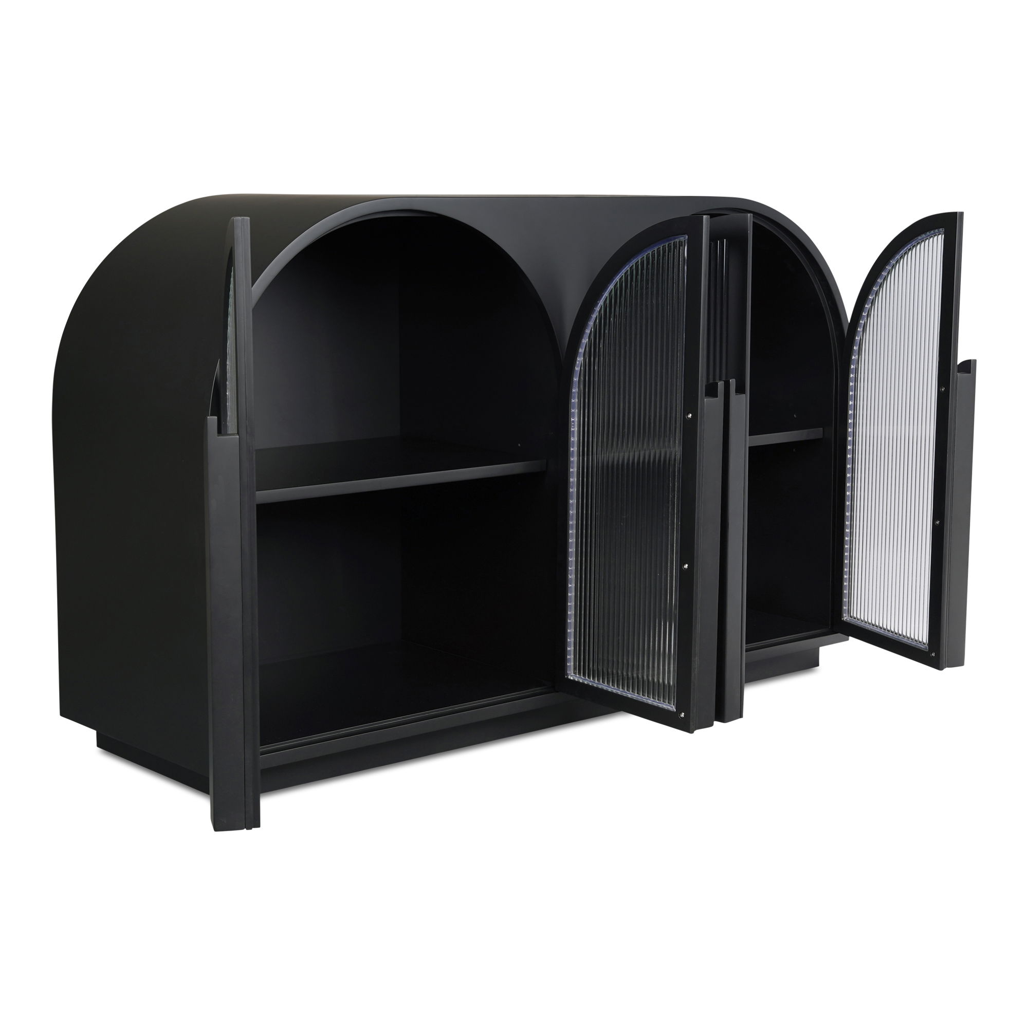 Salone Cabinet Black, Cabinets & Sideboard by Moe's Home, 53" width x 34" height x 18" depth View 4