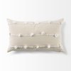 Erica 13x21 Cream With White Detail Pillow Cover, Decorative Pillow by Mercana, 13" length x 21" width x 0.2" height thumbnail 9