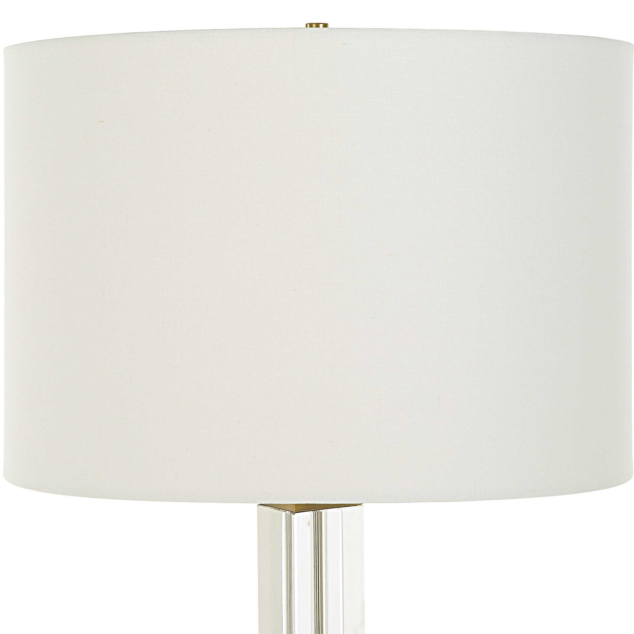 Crystal Column Table Lamp, by Uttermost, 15" width x 28" height x 15" depth View 6