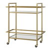 Erena Brass Bar Cart, Bar Carts & Cabinet by Uttermost, 32" width x 36" height x 16" depth thumbnail 4