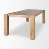 Beth Light Brown Wood Rectangular Dining Table thumbnail 5