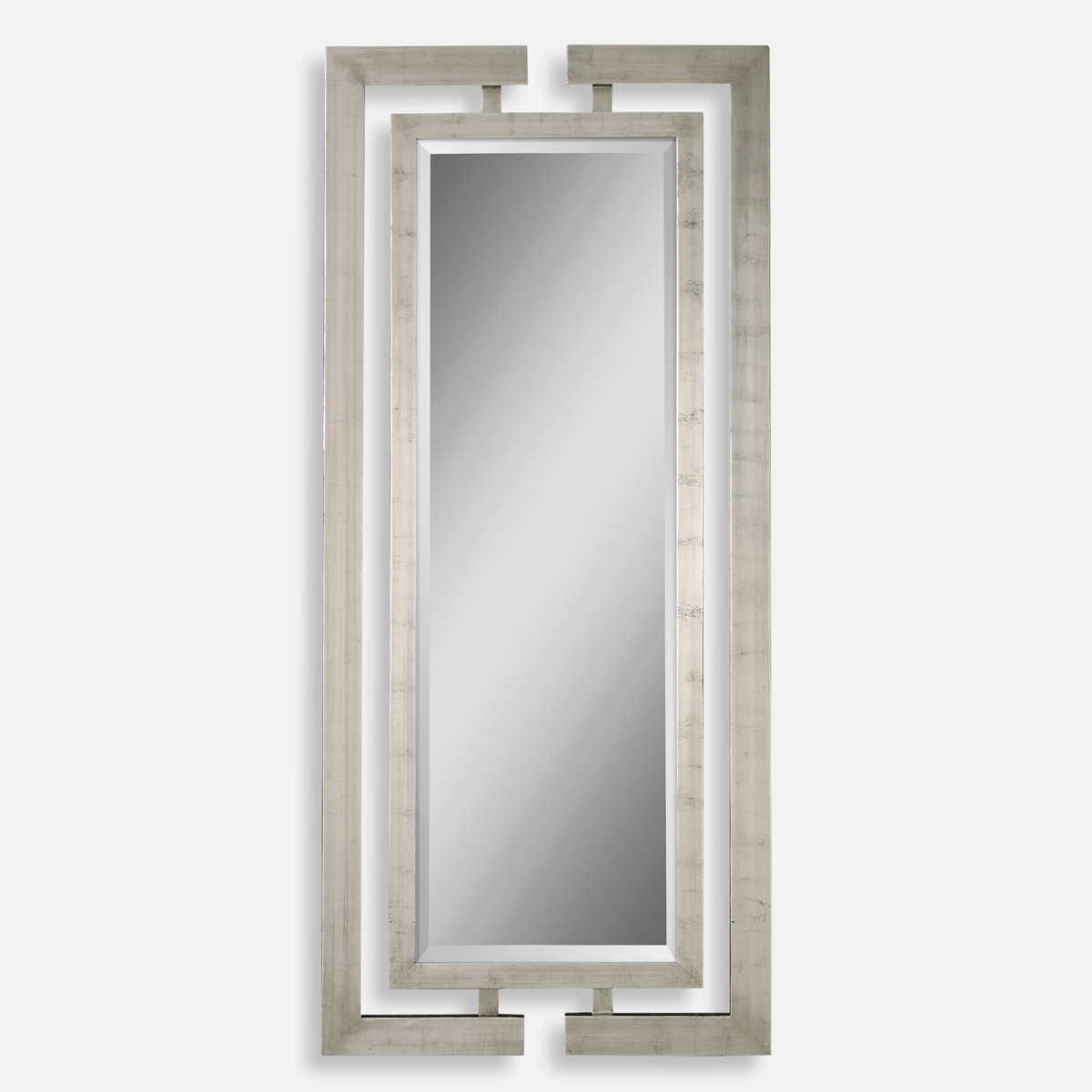 Jamal Silver Mirror, by Uttermost, 2'10" width x 6'4" height x 1.37" depth View 1