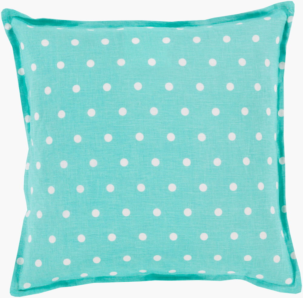 Polka Dot Accent Pillow Down, Decorative Pillow by Surya, 18" length x 18" width