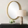 Rhodes Gold Oval Mirror, by Uttermost, 24.25" width x 31.88" height x 1" depth thumbnail 4