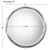 Orion Silver Round Mirror, by Uttermost, 36" width x 36" height x 1.25" depth thumbnail 3