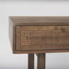 Grier 60' Medium Brown Solid Wood with Cane Office Desk, by Mercana, 60" length x 22.75" width x 30.5" height thumbnail 7