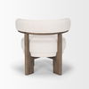Souvik Dark Brown Wood with Oatmeal Fabric Accent Chair thumbnail 6