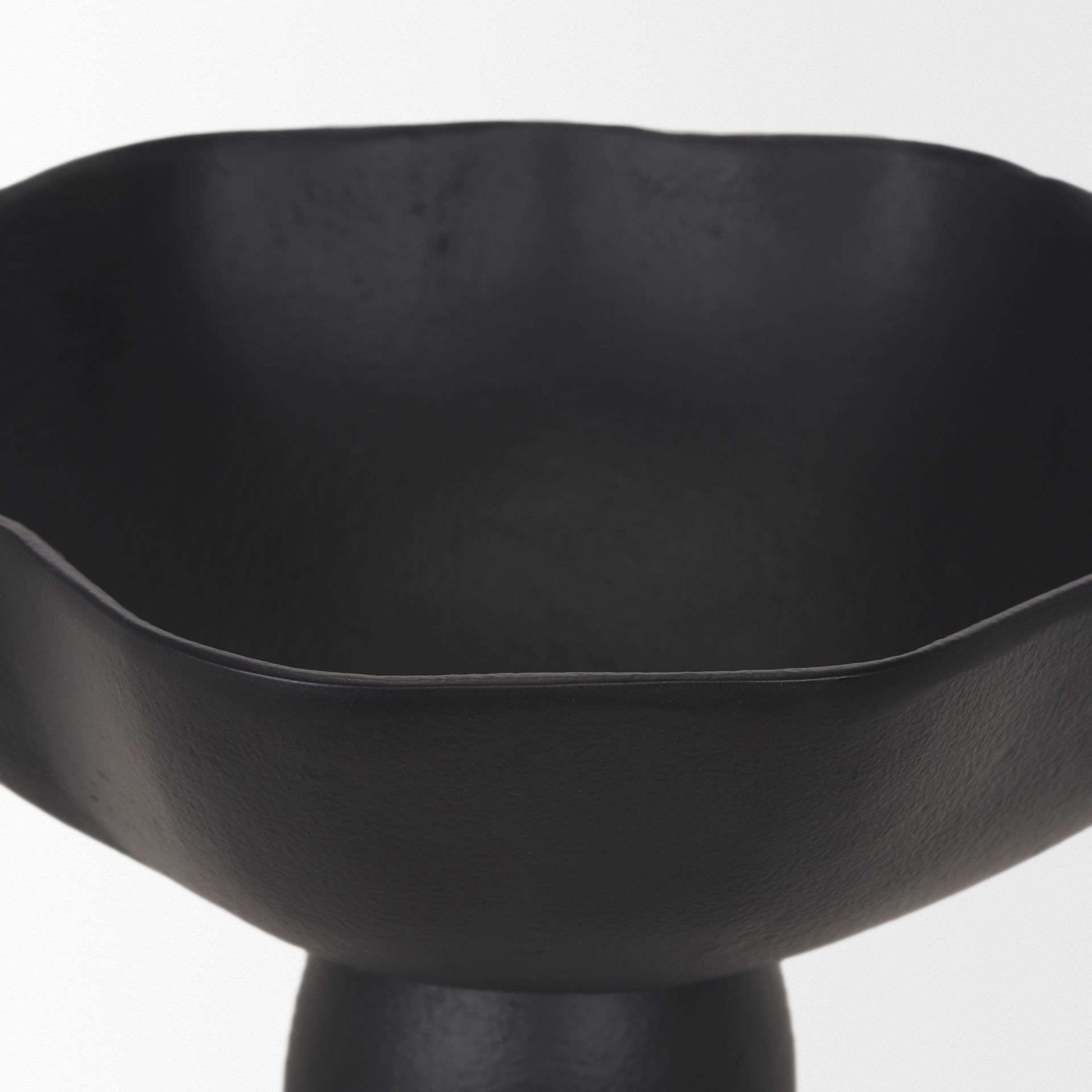 Radka Small Matte Black Metal Decorative Bowl, by Mercana, 15.55" length x 11.22" width x 6.75" height View 7