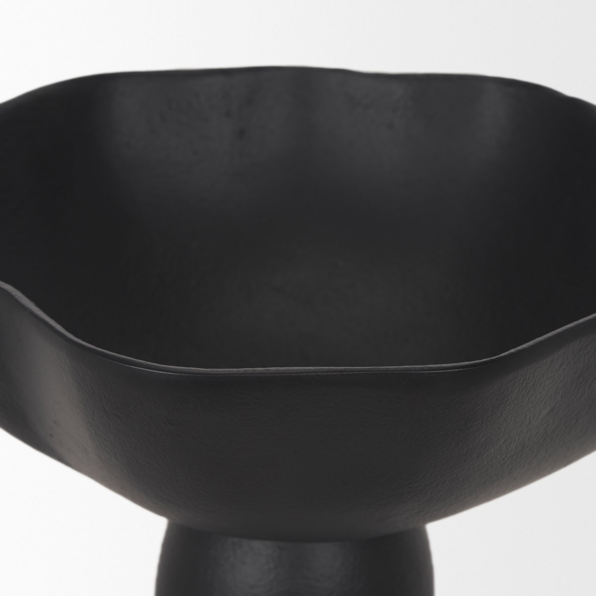 Radka Small Matte Black Metal Decorative Bowl, by Mercana, 15.55" length x 11.22" width x 6.75" height View 9