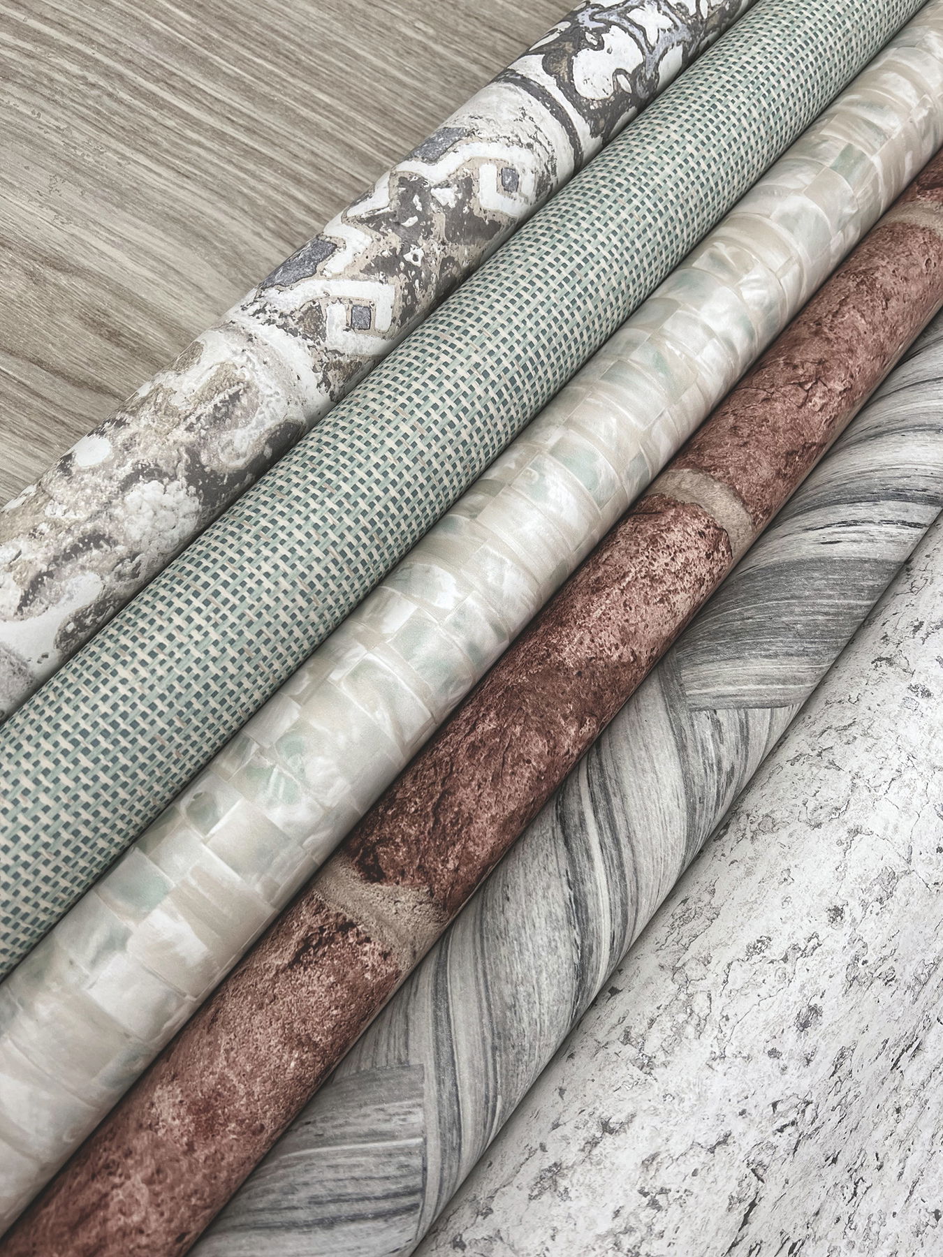 Ecaustic Tile Grey Peel & Stick Wallpaper, by York Wall, 20' length x 2'3" width x 0.02" depth View 7