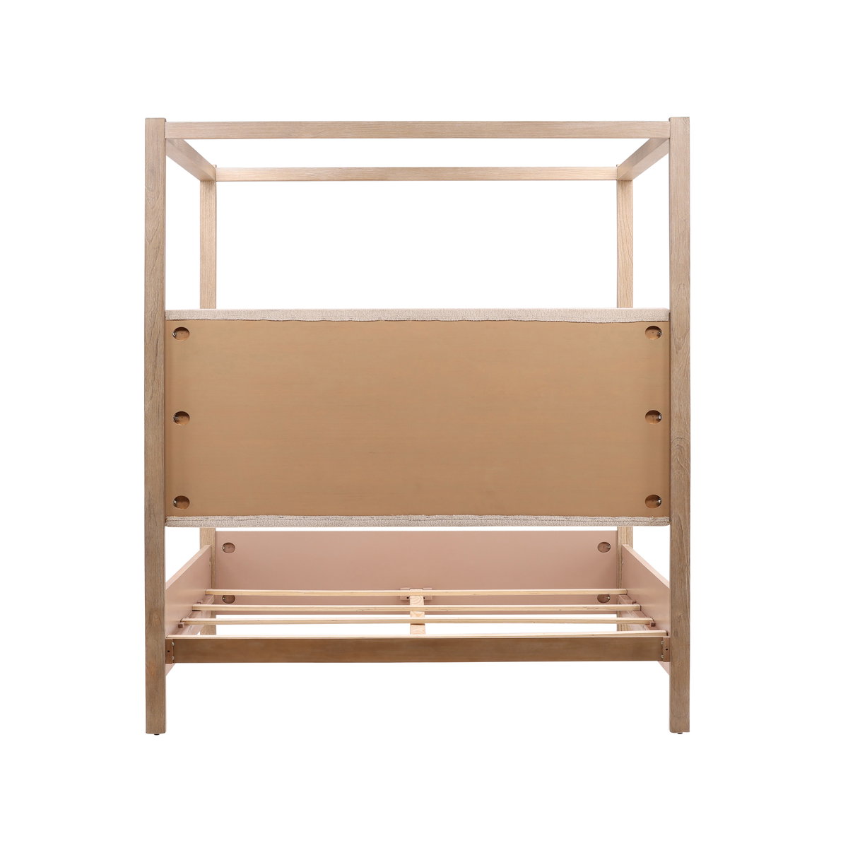 Emmalyn Bed King Light Warm Wash, by Dovetail, 80.5" width x 90" height x 85.71" depth View 4