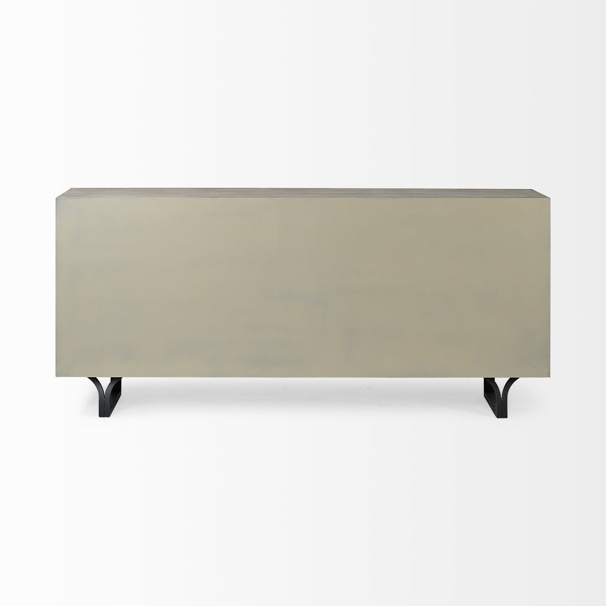 Giselle II Brown Fir Veneer with Black Metal Leg 9 Drawer Sideboard, Sideboards & Buffet by Mercana, 70.08" length x 15.94" width x 31.89" height View 5