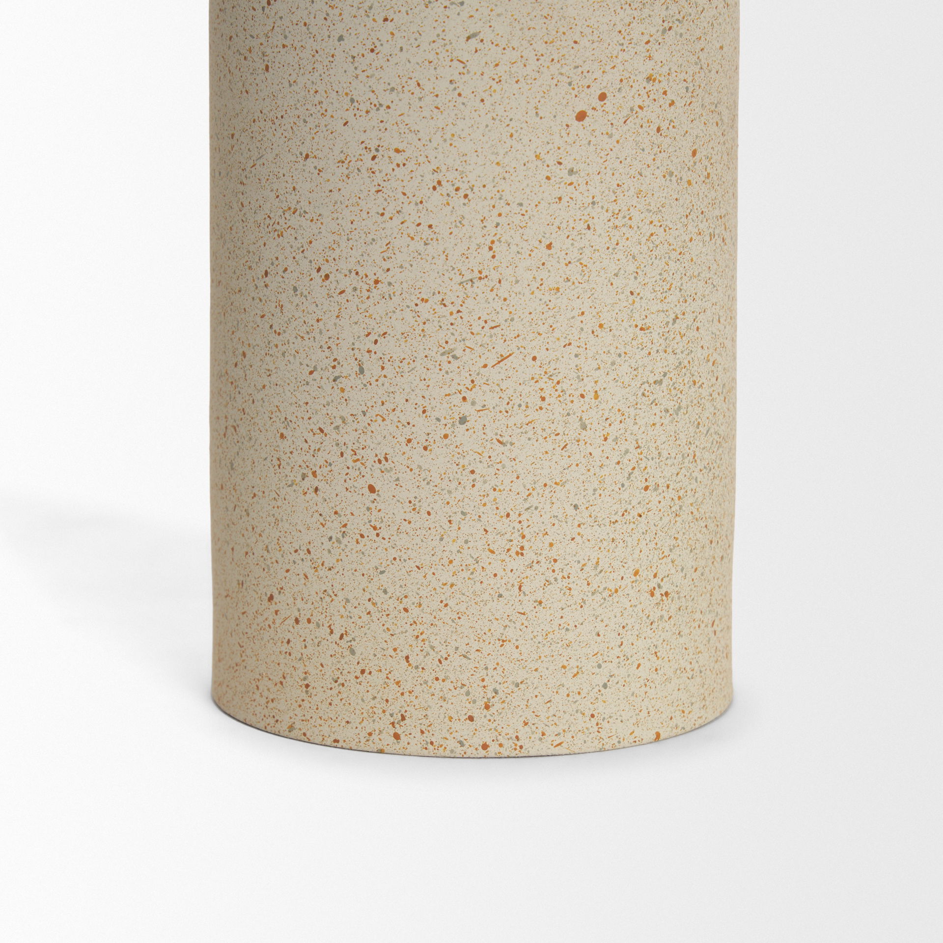 Qamra Tall Beige Textured Metal Pillar Candle Holder Candle Holder large image 