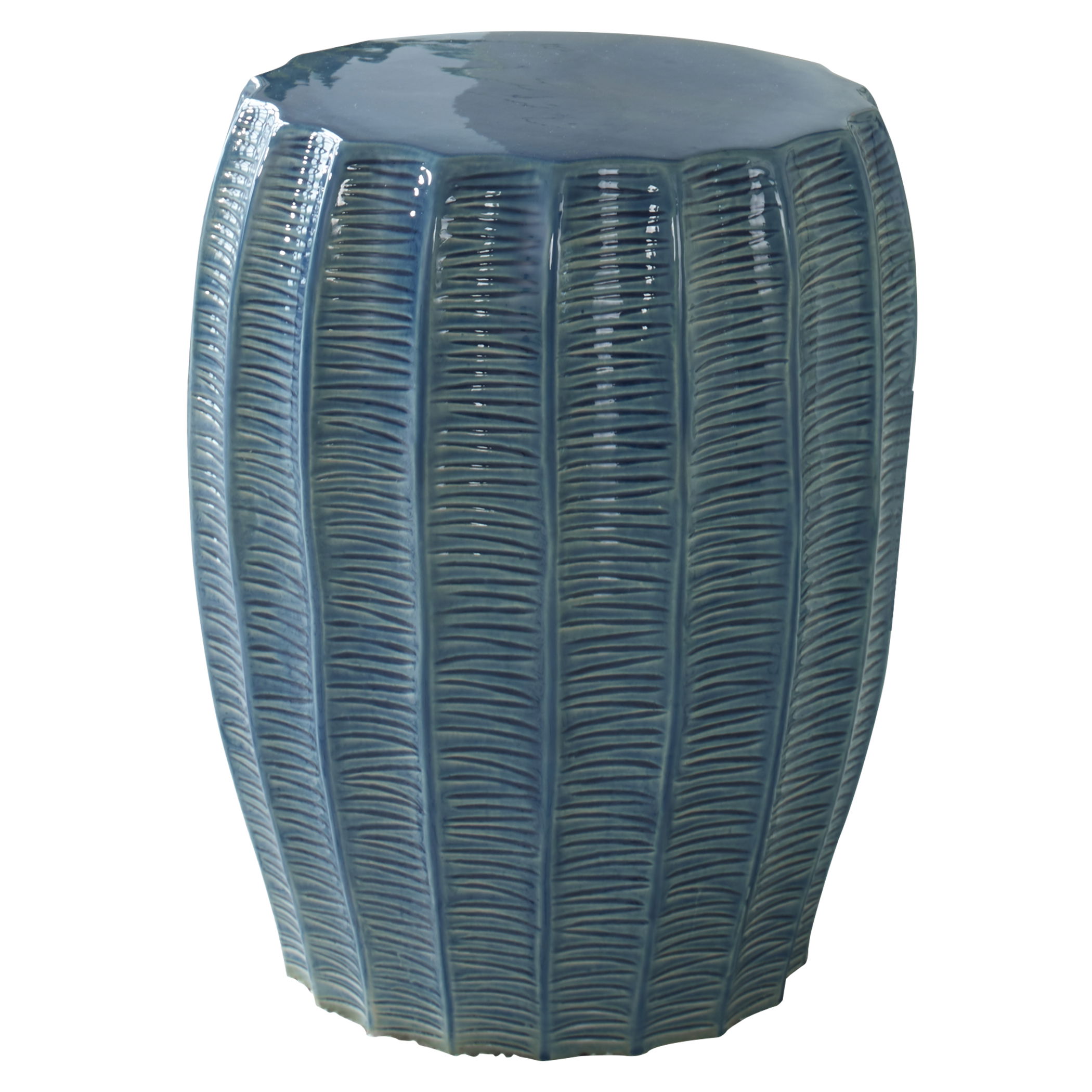 Harbor Aqua Blue Garden Stool, Furniture by Uttermost, 14.25" width x 17.37" height x 14.25" depth View 1