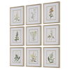 Botanical Flowers Framed Prints, S/9 thumbnail 4