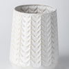 Gemma II Metal Glossy White Chevron Vase thumbnail 3
