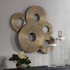 Ahmet Gold Rings Wall Decor, Art by Uttermost, 35.5" width x 29" height x 2.62" depth thumbnail 5