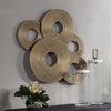Ahmet Gold Rings Wall Decor, by Uttermost, 2'11.5" width x 2'5" height x 2.62" depth thumbnail 5