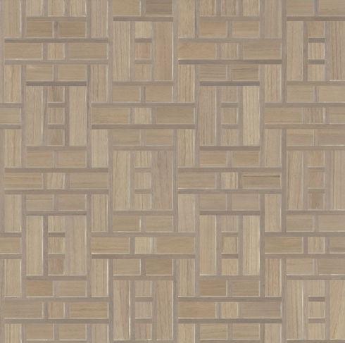 Teahouse Panel Grey Wallpaper