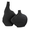 Duostacked Black Vases Set/2, Decorative by Uttermost, 10.5" width x 18" height x 4" depth thumbnail 1